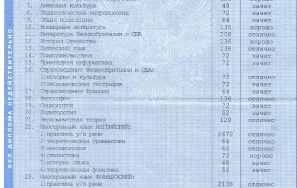 University Diploma in Russian 3